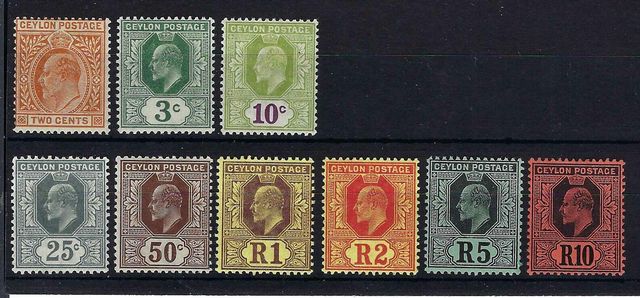 Image of Ceylon/Sri Lanka SG 292/300 VLMM British Commonwealth Stamp